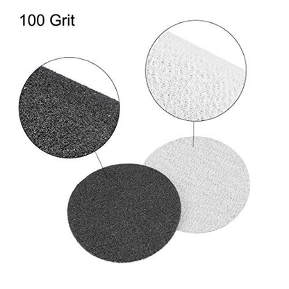 uxcell 2-Inch Hook and Loop Sanding Disc Wet/Dry Silicon Carbide 100 Grit 50 Pcs - size: 100 Grit