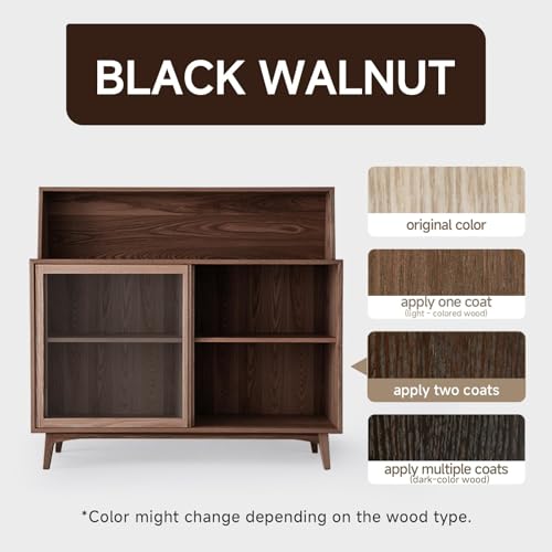 Wood Stain and Sealer, Built‑in Brush, Black Walnut, 2 Pack, 10.6 Oz - color: Black/Walnut, size: 2 Pack