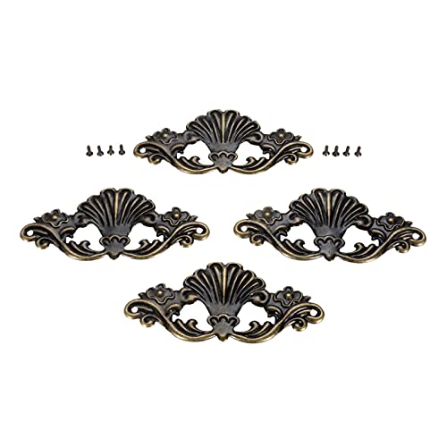 dophee 4Pcs Decorative Metal Corner Cover Protector Brace, 3.82"x1.85"