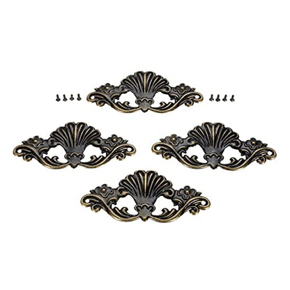 dophee 4Pcs Decorative Metal Corner Cover Protector Brace, 3.82"x1.85"