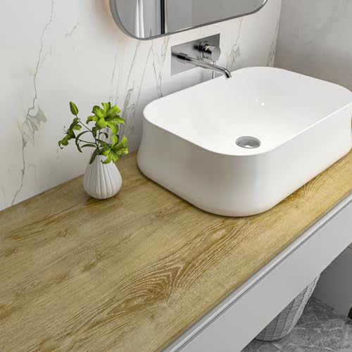 Light Wood Contact Paper Peel and Stick Natural Oak Wallpaper 12"x80" - size: 12" x 80"