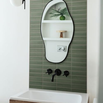 Smart Tiles Peel and Stick backsplash, Stacked Olive Green, 11.43"x9" - color: Olive Green
