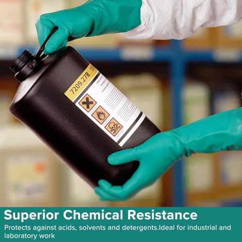 HandLove Green Chemical Resistant Nitrile Gloves - size: Large