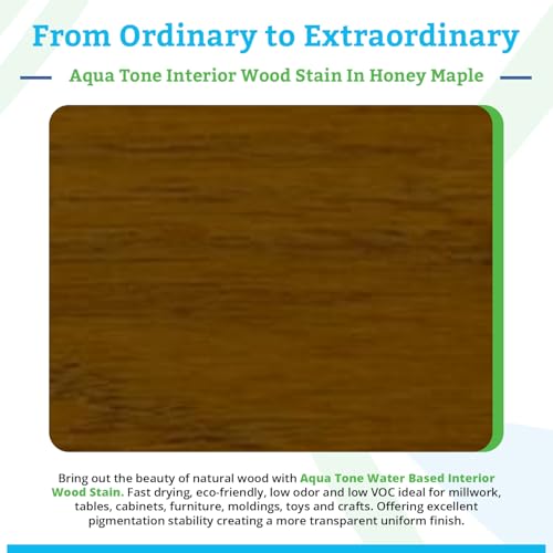 Aqua Tone Water-Based Wood Stain (Honey Maple, 5 Gallon) - color: Honey Maple, size: 5 Gallon