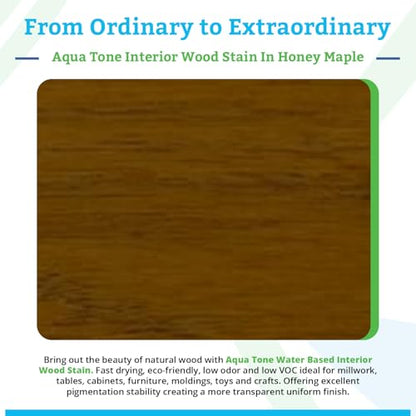 Aqua Tone Water-Based Wood Stain (Honey Maple, 5 Gallon) - color: Honey Maple, size: 5 Gallon