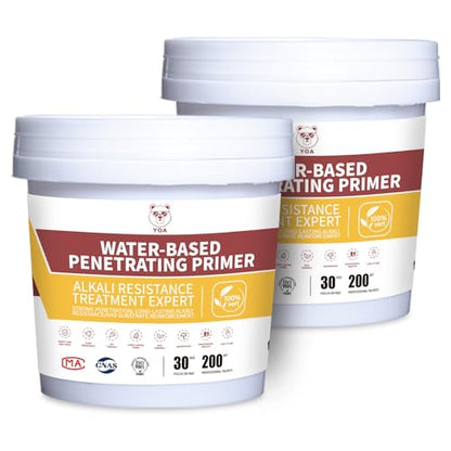 YOA Liquid Multi-Purpose Primer, 64oz/160sf, Suitable for Concrete, Metal and Plastic Primers, Non-Toxic, Quick-Drying, Easy to Apply, Strong Adhesion, Resistant, Indoor/Outdoor Use