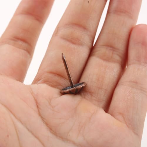 dophee 200Pcs Decorative Upholstery Tacks Nails 7/16 Inch, Red Bronze - color: Red Bronze