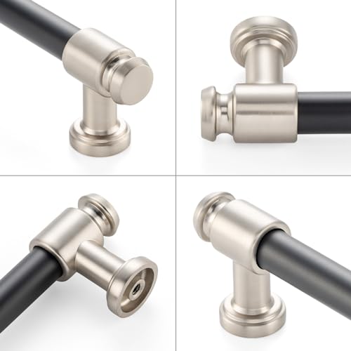 KOOFIZO 10 Pack 7-1/2 in Black & Nickel Cabinet Pull, Drawer Handles P11 - color: Black + Brushed Nickel, size: 7-1/2" CC