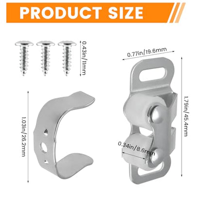 6 Set Mobile Home Cabinet Door Catch, Cupboard Closet Double Post Roller