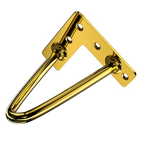 Osring 2 Inch Hairpin Legs 3/8" Dia 2 Rods, Gold Furniture Table Feet 4pcs - color: Gold, size: 2 Inch
