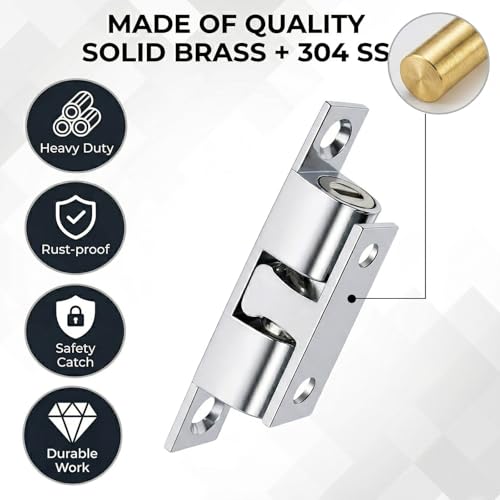 Double Roller Catch Cabinet Latches 2Pcs 2.75"/ 70mm Adjustable