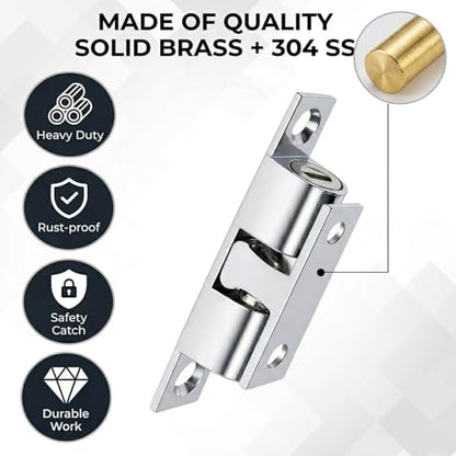 Double Roller Catch Cabinet Latches 2Pcs 2.75"/ 70mm Adjustable