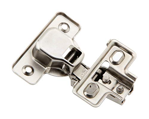 Silverline 1/2 inch Overlay Concealed Cabinet Hinges, Self-Closing Short Arm European Hinge for Face Frame Cabinets, 105Deg Opening, 35mm Cup, Screw-On Steel Hardware with Screws (10 Pack) - size: 10 Pack