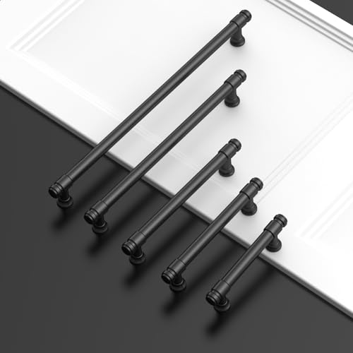 Asidrama 10 Pack 3 Inch Matte Black Kitchen Cabinet Handles - color: Matte Black, size: 3" Hole Center(76mm)
