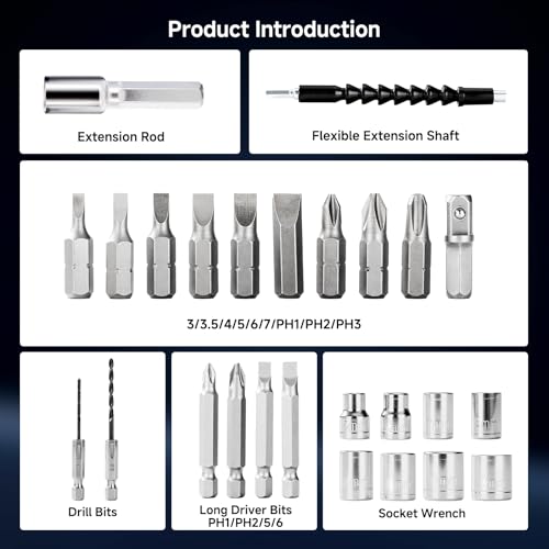 Electric Screwdriver 3.6V，Mini Cordless Power Screwdriver Set, Precision Bits with 250 RPM Powerful Motor,LED Lights,Portable Toolbox for Electronics Appliances Repairs