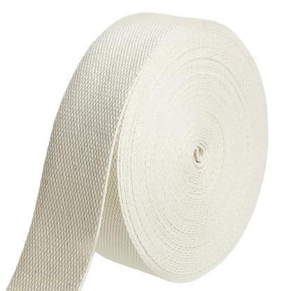 Natural Heavy Cotton Webbing 1-1/2 Inch, 12 Yards Cotton Webbing Strap for Rug Binding Trim, Seam Reinforcement & Homemade Cloth Belt Supplies - size: Width: 1-1/2 Inch