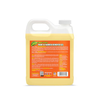 Smart 'n Easy Paint & Varnish Remover Gel - Do It Yourself Friendly Paint Remover - Strips Multiple Layers of Acrylic, Latex, Oil & Water-Based Paints & Varnishes - 32oz - size: 32 Fl Oz (Pack of 1)