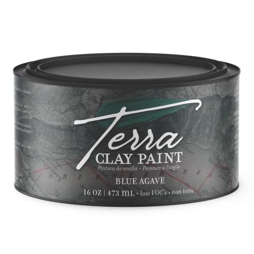 Dixie Belle Paint Company Terra Clay Paint - Blue Agave (16oz) - color: Blue Agave, size: 16 Fl Oz (Pack of 1)