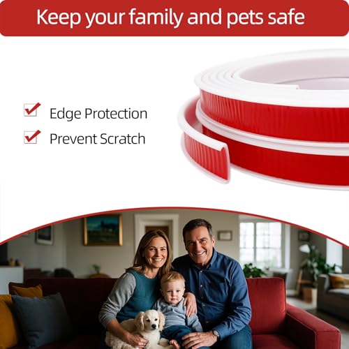 U-Shape Plywood Edge Banding - 3/4" Edge Protector, Self-Adhesive Trim for Veneer, Furniture, Countertop, Table, Sheet Metal - White, 20Ft - size: 3/4inch (20Ft)