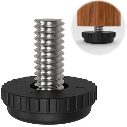 24 Pack 5/16"× 0.7" Stainless Steel Screw-in Furniture Levelers, Adjustable Furniture Levelers Screw in Threaded,Threaded Leveling Feet Glides for Table, Chair, Furniture Legs - color: 24 Pack