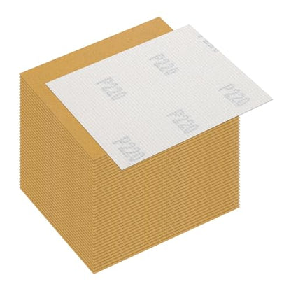 40 Pcs 220 Grit Sandpaper 4.5x5.5 Inch Sand Paper Alumina Abrasive - size: 4.5 x 5.5 Inch(220 Grit)