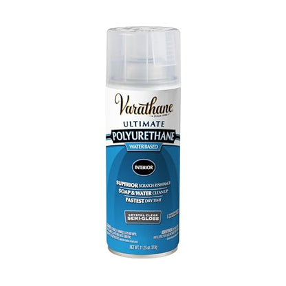 Varathane Water-Based Ultimate Semi-Gloss Polyurethane Spray - color: Semi-Gloss, size: 11.25 Ounce (Pack of 1)