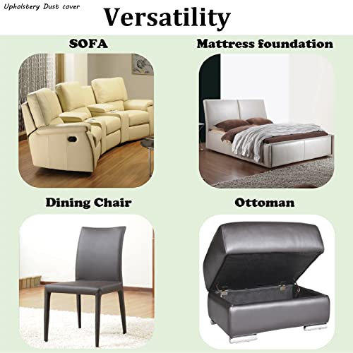 3 yds. X 63 ins. Upholstery Dust Cover Fabric Replacement, Non-Woven Black Cambric Fabric for Under Cloth of Couches, Recliners, Loveseats, Chairs, Sofas or Mattresses Bottom Cover - size: 10 Inches