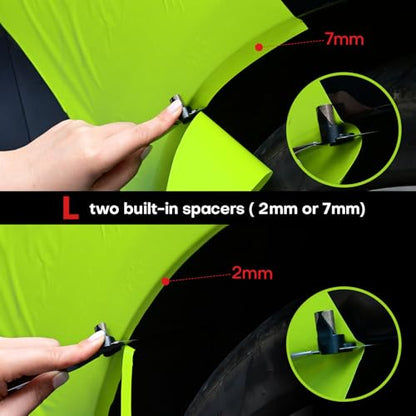 NEWISHTOOL Vinyl Wrap Edge Cutting Guide PPF Tools, 2mm/7mm Spacer Cut Aid