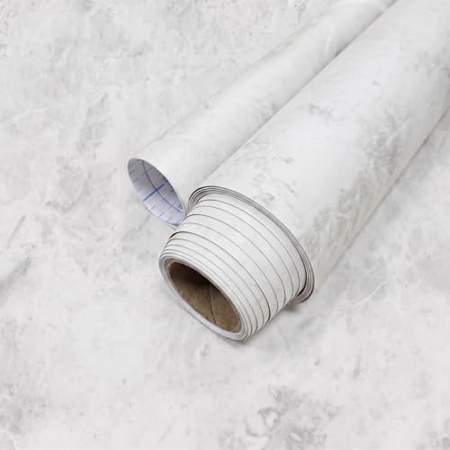 Extra-Thick Marble Contact Paper (Matte Finish, Cloud White) 3.9" x 393.7" - color: Cloud White (Matte), size: 3.9" x 393.7"