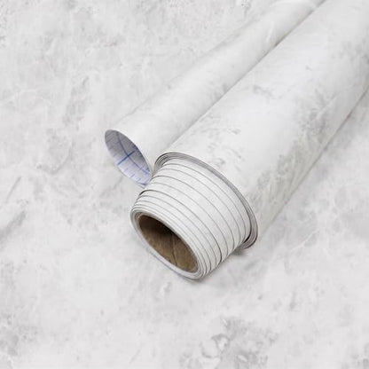 Extra-Thick Marble Contact Paper (Matte Finish, Cloud White) 3.9" x 393.7" - color: Cloud White (Matte), size: 3.9" x 393.7"