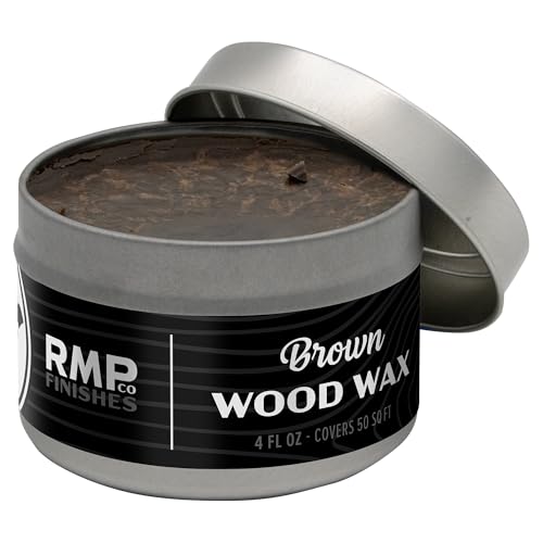 RMP Finishes Wax for Wood Finishing, Unfinished Furniture, Cutting Boards, Butcher Blocks, Food Grade, Vegan, Brown, 4 oz. - color: Brown, size: 4 Fl Oz