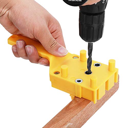 Handheld Woodworking Dowel Jig, Wood Dowel Drilling with 3 Drill Bits 6mm 8mm 10mm Drilling Tools
