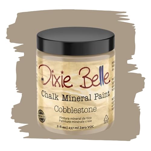 Dixie Belle Paint Company Chalk Mineral Paint - Cobblestone (8oz) - color: Cobblestone, size: 8 Fl Oz (Pack of 1)