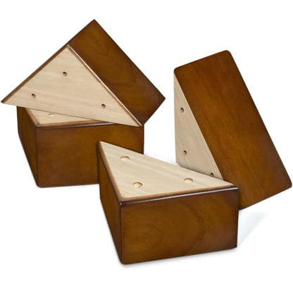 Wood Furniture Legs, Triangle Wood Legs Heavy Duty Up to 1000lbs, Legs for Couch Sofa Table Dresser Pack of 4 - size: 3 inch Triangle 4pcs