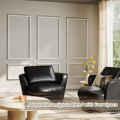 JBER Peel and Stick Wall Molding Kit, 6 Pre-Cut Wainscoting Panels - color: White-3 Pack-A, size: 91 x 39 in