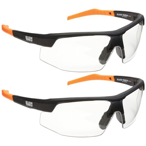 KLEIN TOOLS 60171 Semi Frame Safety Glasses, Clear Lens, 2-Pack - color: Clear Lens, size: 2 Pack