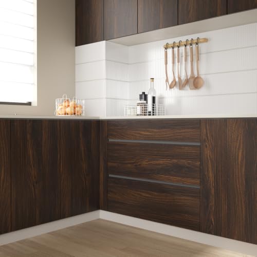 Brown Wood Wallpaper Peel and Stick Walnut Wood Contact Paper - color: Walnut Brown, size: 15.7" x 472"