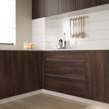 Brown Wood Wallpaper Peel and Stick Walnut Wood Contact Paper - color: Walnut Brown, size: 15.7" x 472"