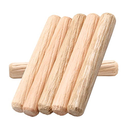 120Pcs 1/4"x2" Hardwood Fluted Dowel Pins for Woodworking DIY - size: 1/4" x 2"