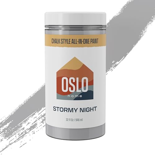 Chalk Style Paint, Grey (Stormy Night), Quart, Matte - color: 18) Stormy Night, size: 32 Fl Oz (Pack of 1)