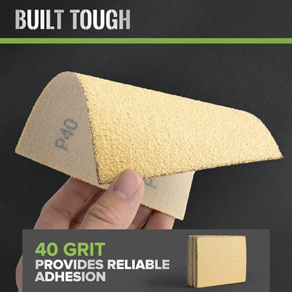 1/4 Sheet Sandpaper 4.5"x5.5" 25PCS 40 Grit Palm Sander Sheets for Woodworking, Automotive & Metal - style: 40grit