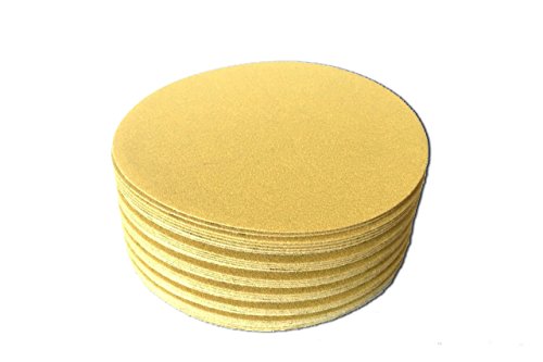 3 inch Sanding Discs Hook and Loop Round Sand Paper Disc, Gold Aluminum Oxide No Hole Hook and Loop Sanding Discs, 180 Grit Sandpaper Auto Body Sandpapers for Wood, Paint, Metal & Plastics, 50 Pack - color: 180 Grit, size: 50 Pack