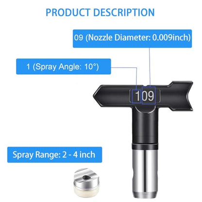 109 Spray Tips for Airless Paint Spray Nozzle, 1 Set - color: 109