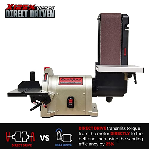 BUCKTOOL Bench Belt Disc Sander for Woodworking,4x36" Belt,8" Disc,5A - size: 3/4 HP & 4"x36" & 8"