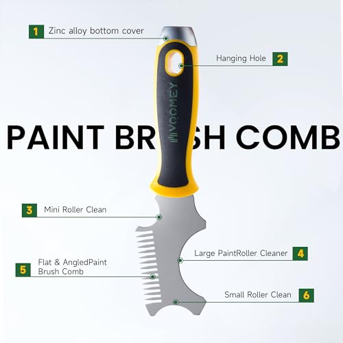 VOOMEY 5-in-1 Paint Brush Comb & 12-in-1 Painter Tool Scraper