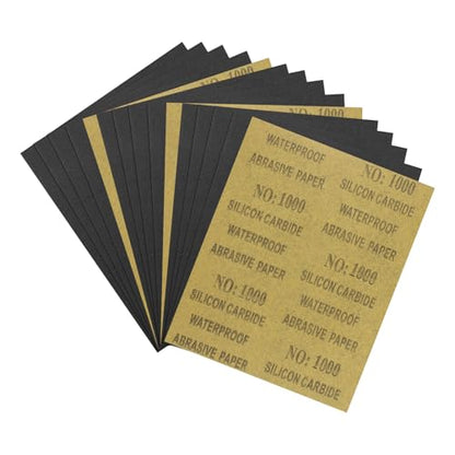 15Pcs Sand Papers 9x11In 1000 Grit Sandpaper Sheets Silicon Carbide - size: 1000 Grit