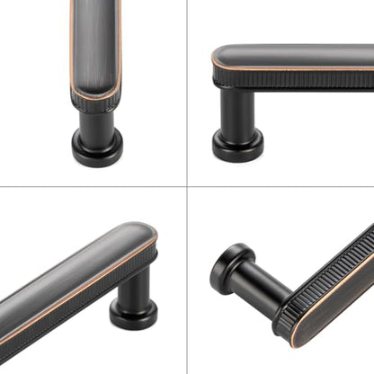 KOOFIZO 10 Pack 5 in Brushed Nickel Cabinet Pulls, Drawer Handles P35 - color: Brushed Nickel, size: 5" CC