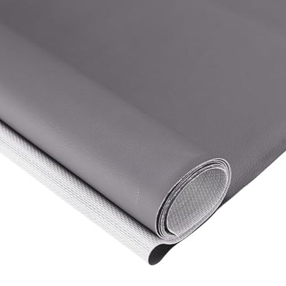 Faux Leather, Marine Vinyl PVC Leather for DIY Upholstery, Sofa Car Boat Seat Repair, Waterproof & Easy to Clean, Grey (3 Yd 55x108 Inch) - color: Grey, size: 3Yd (55x108inch)