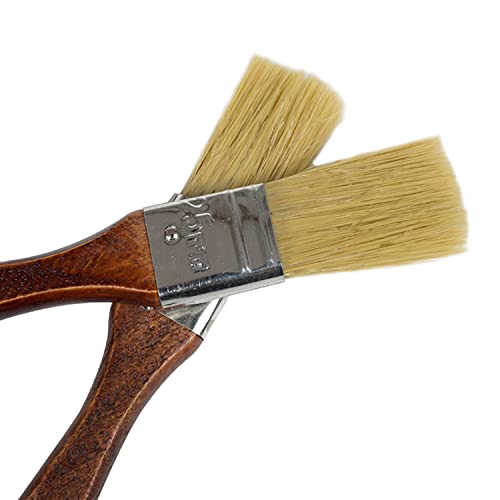20PCS 1 inch Paint and Chip Stain Brushes Bristle Paint Brushes with Wooden Handle for Wall,House,Sash,Trim Paint Brush - size: 1"