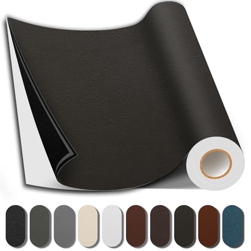 Shagoom Leather Repair Kits, Large Vinyl Repair Patch for Couches Furniture - color: Coffee, size: 17X79 inch